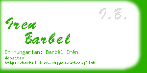iren barbel business card